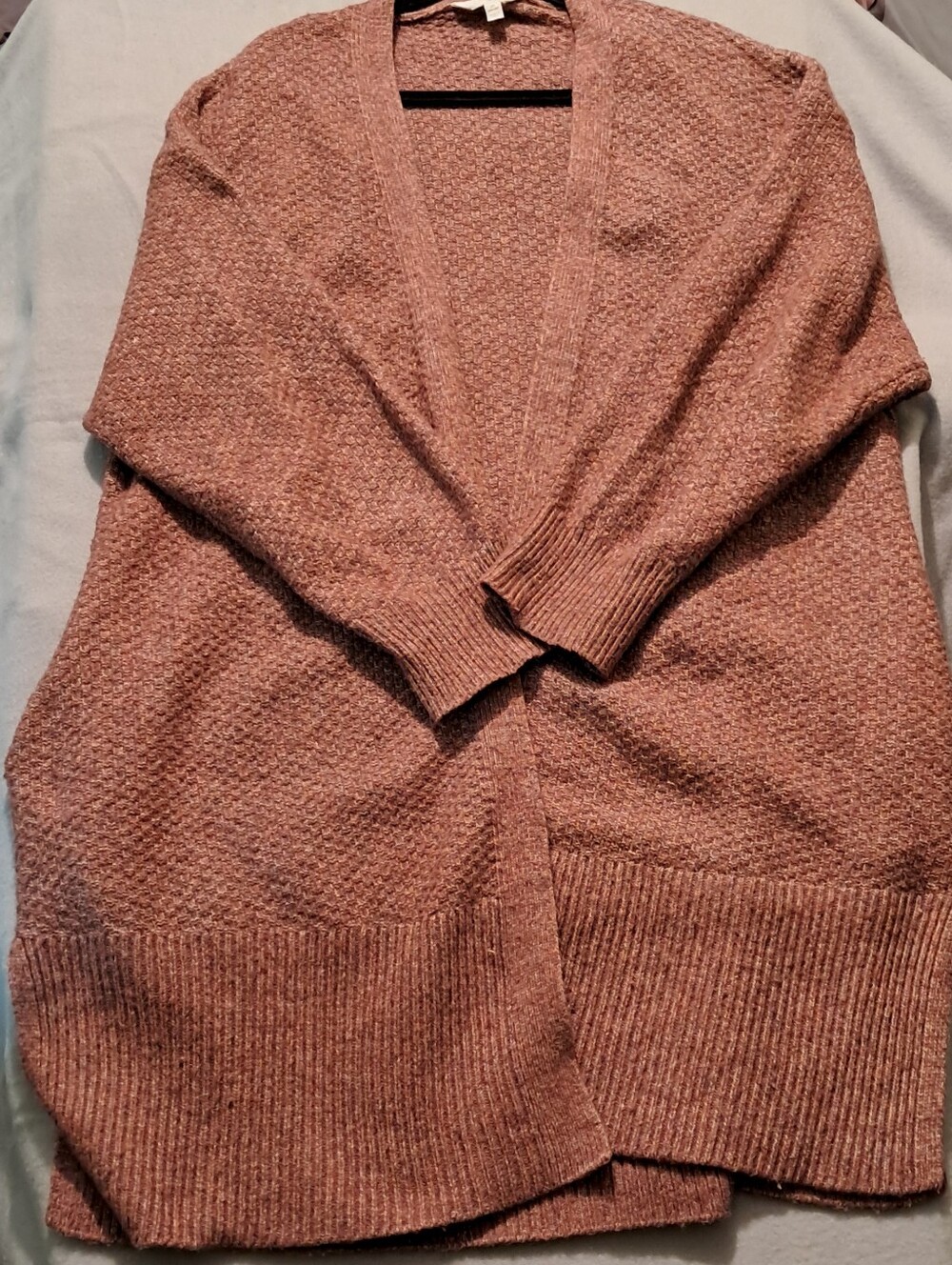 Terra & Sky Dusty Rose Open-Front Knit Cardigan